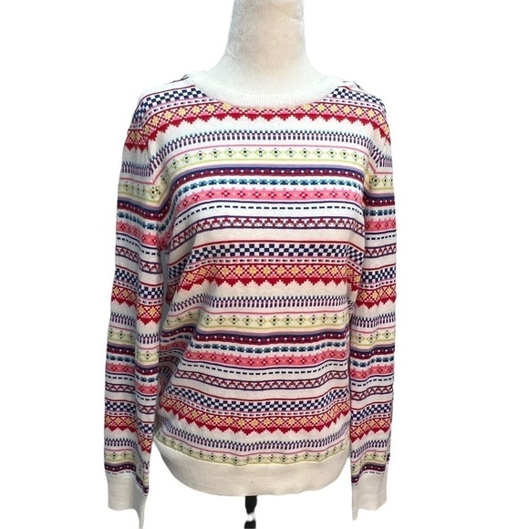 GAP Cotton Striped Alpine Crew Neck Sweater - Picture 4 of 11